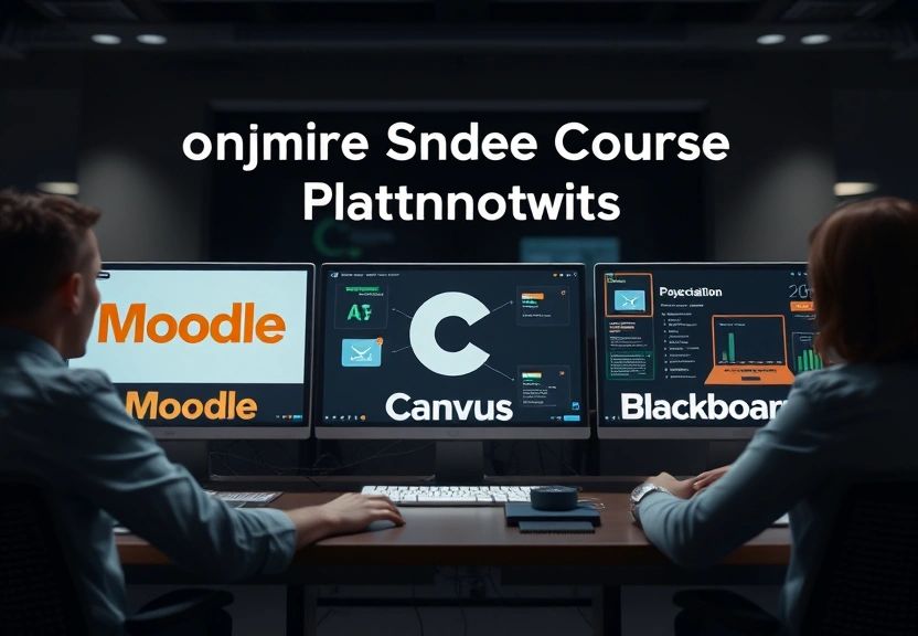 Representação visual: Comparing Online Course Platforms: Moodle vs. Canvas vs. Blackboard