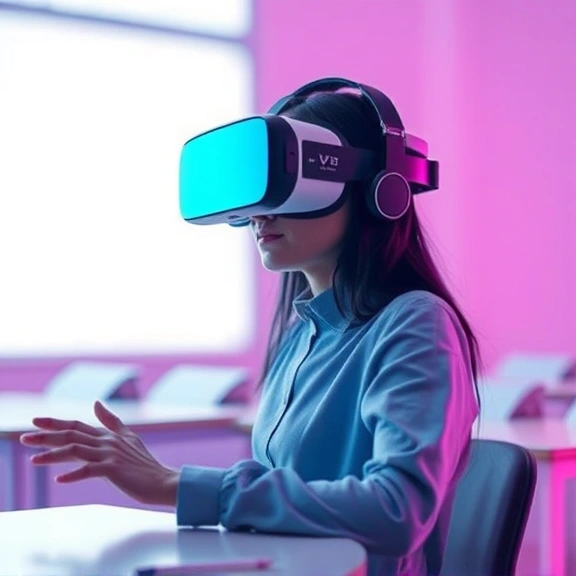 Conceitos visuais relacionados a How Virtual Reality is Transforming Classroom Experiences in 2025